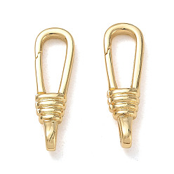 Real 18K Gold Plated Brass Gate Ring Clasp
s, Real 18K Gold Plated, 24x7x4mm, Hole: 4x2mm