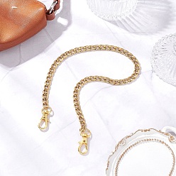 Золотой 304 цепочки для сумок из нержавеющей стали, Сплав с застежками, золотые, 390 мм