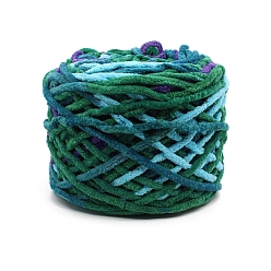 Разноцветный Мягкая полиэфирная пряжа для вязания крючком, толстая пряжа для шарфа, пакет, изготовление подушек, сегмент окрашенный, красочный, 7 мм