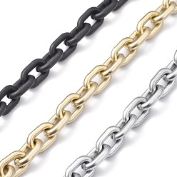 Gemischte Farbe Handgefertigte sprühlackierte ccb kabelketten, ungeschweißte, ellipsenförmige, Gemischte Farbe, Link: 14.5x9.5x3 mm, 39.37 Zoll (1 m)/Strang, 3strands / set