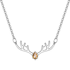 Фора Ожерелье с подвеской в виде урны с прахом оленя, памятные украшения из нержавеющей стали для мужчин wom, оранжевые, 21.65 дюйм (55 см)