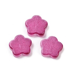 Серо-розавый Прозрачные стеклянные бусины, звезда, спекающийся лак, увядшая роза, 14x15x5 мм, отверстие : 1.2 мм