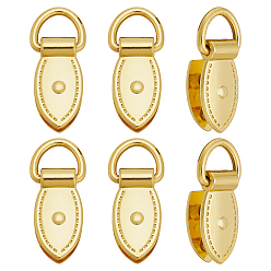 Light Gold 6 шт. застежки-подвески из цинкового сплава, принадлежности для изготовления сумочки своими руками, форма листа, золотой свет, 30x13.5x2 мм
