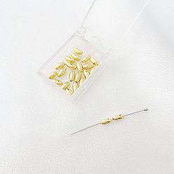 Золотой 10 латунные бусины шт., овальные, золотые, 6x3 мм