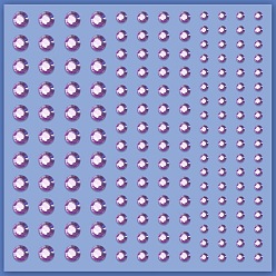 Средний Фиолетовый Акриловые наклейки на лицо со стразами, Самоклеящийся алмаз для лица для макияжа лица, глаз и тела, средне фиолетовый, 10x10 см