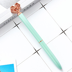 Бледно-бирюзовый Шариковая ручка metel, офисные школьные принадлежности, сердце, бледные бирюзовая, 132x10 мм