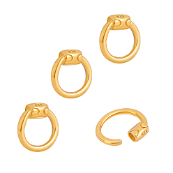 Золотой 4шт. серебряный карабин с фиксатором, золотые, 6x1~2 мм