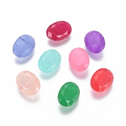 (52) Непрозрачная лаванда K 9 кабошоны из стеклянного страза, заостренный назад и граненый, овальные, разноцветные, 18x13x7 мм