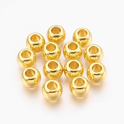 Золотой Сплавочные овальные бусины тибетского стиля , без кадмия и без свинца, рондель, золотые, 10x7 мм, Отверстие : 4.5 мм , около 400 шт / 1000 г