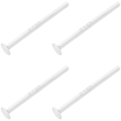 Серебро 10Пары925 Застежки для плоских сережек-гвоздиков из стерлингового серебра, штифты для сережек со штампом 925, в комплекте 50шт. гайки и 1шт. полировочная салфетка, серебряные, лоток : 2 мм, 11.5 мм, штифты : 0.8 мм