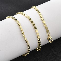 Настоящее золото 18K Латунные плоские шариковые цепочки ожерелья для женщин, плоско-круглые, стойки покрытие, долговечный, без кадмия и без свинца, реальный 18 k позолоченный, 16.38 дюйм (41.6 см)