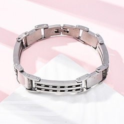 Нержавеющая Сталь Цвет 304 браслеты-цепочки с изображением пантеры из нержавеющей стали для женщин и мужчин, цвет нержавеющей стали, 9-1/8 дюйм (23.2 см)