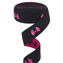 Ярко-Розовый 4.7ярдов полиэстеровой эластичной ленты, аксессуары для одежды, ярко-розовый, 1-1/8 дюйм (30 мм)