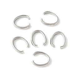 Нержавеющая Сталь Цвет 304 Быстроразъемные соединения из нержавеющей стали, овальные, цвет нержавеющей стали, 9x8x2 мм, внутренний диаметр: 5.5 мм