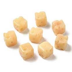 Bodhi Buddhism Jewelry Findings, Undyed & Natural Bodhi Beads, 10.5x10.5x10.5mm, Hole: 1.8mm