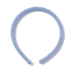 Cornflower Blue Plastic Headbands, with Wool Yarn Wrapped, Hair Decorate Accessories, Cornflower Blue, 12mm, Inner Diameter: 111mm
