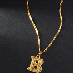 Letter B Латунные кулоны, золотые, В письме, 17.72 дюйм (45 см)