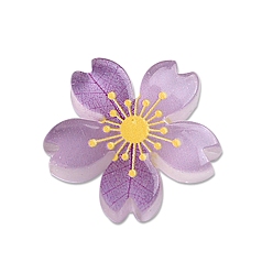 Сливовый Светящиеся кабошонов смолы, украшение мобильного телефона, светящийся в темноте цветок, слива, 26.9 мм