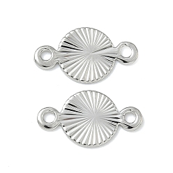 Платина Подвески из латуни, ссылки на текстурированные диски, без никеля , платина, 8x14.5x0.5 мм, отверстие : 1.4 мм