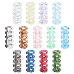 (52) Непрозрачная лаванда 52 шт. 13 цветной пластик 5-отверстие для свободного переплета, разноцветные, 41.5x15.5x16 мм, отверстие : 10.5x12.5 мм, 4 шт / цвет