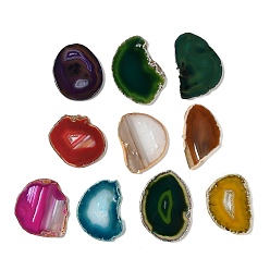 (52) Непрозрачная лаванда Кабошоны из натурального друзового агата, окрашенная и подогревом, самородки, разноцветные, 48~105x39~68x4~7 мм, Около 25 шт / 1000 г