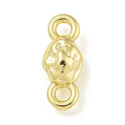 Oval Сплав текстурированные соединительные подвески, золотые, овальные, 12x5x4.5 мм, отверстие : 1.5 мм