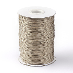 Camel Korean Waxed Polyester Cord, Camel, 1mm, about 85yards/roll