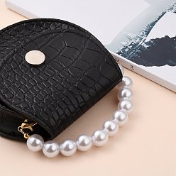 Golden ABS Plastic Imitation Pearl Bag Handles, with Zinc Alloy Lobster Claw Clasps, for Bag Straps Replacement Accessories, Golden, 7.95"(20.2cm)