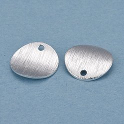 925 Sterling Silver Plated Brass Charms, Flat Round, 925 Sterling Silver Plated, 10x1mm, Hole: 1.2mm