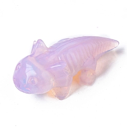 Опал Opalite украшения дисплей, для украшения дома, рыба, 65x30 мм