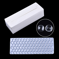 Прозрачный Прозрачные стеклянные кабошоны, полукруглые / купольные, прозрачные, 20x6 мм, 1260 шт / коробка