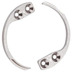 Нержавеющая Сталь Цвет 201 ключ-крючок для ручного съемника из нержавеющей стали, ключ для удаления метки безопасности, Инструмент с жестким крючком для бирки для одежды, обуви, булавки для бирки, цвет нержавеющей стали, 49x25x2.5 мм, отверстие : 3 мм