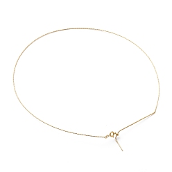 Золотой Браслет-слайдер из латуни / изготовление ожерелья боло, с застежками пружинного кольца, золотые, 17-3/4 дюйм (45 см), 1 мм