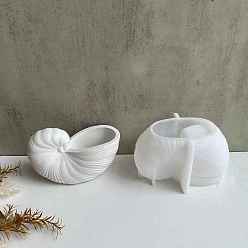 Белый Силиконовые формы для сочных растений в форме раковины своими руками, формы для ваз, формы для литья смолы, для уф-смолы, изготовление изделий из эпоксидной смолы, белые, 74x130x81 мм