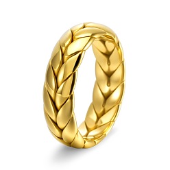 Золотой 304 из нержавеющей стали кольца палец для мужчин, шеврон, золотые, размер США 10 (19.8 мм)