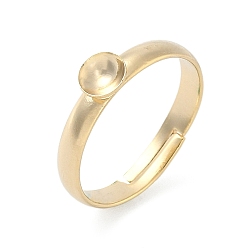 Настоящее золото 24K Регулируемое латунное кольцо-подкладку, пустой круглый кольцевой поднос, стойки покрытие, долговечный, без свинца и без кадмия, реальный 24 k позолоченный, лоток : 5 мм, 3 мм, внутренний диаметр: 17 мм