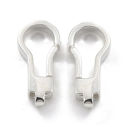 Серебро 925 пружинные кольца из стерлингового серебра, брелки, серебряные, 17x8x3 мм, отверстие : 0.8 мм