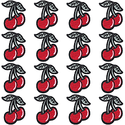 (123L) Белый крем непрозрачный блеск 30 шт. Компьютеризированная вышивка на ткани утюгом / пришивание заплат, аксессуары для костюма, аппликация, вишня, огнеупорный кирпич, 48x41 мм