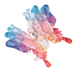 Васильковый Пластиковые зажимы когтя волос, аксессуары для волос для женщин и девочек, бабочка, васильковый, 76x72x42 мм