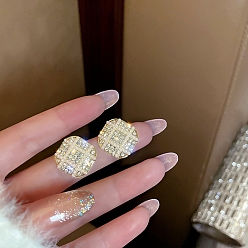 Золотой Женские серьги из сплава со стразами, с бусинами из искусственного жемчуга и булавкой из стерлингового серебра 925, золотые, 18x11 мм