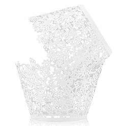 Белый Бумажные стаканчики для выпечки, выдолбить цветочный вкладыш для кексов, аксессуары для выпечки, белые, 80x55 мм