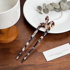 Кокосово-Коричневый Вилки для волос из ацетата целлюлозы, с пластиковой имитацией жемчуга, аксессуары для волос для женщин и девочек, кролик, кокосового коричневый, 150 мм