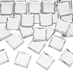 Прозрачный 30 шт. кабошоны из акрила со стразами и плоской спинкой, diy nail art, автомобиль, украшение мобильного телефона, прозрачные, 39.5x39.5x4.5 мм