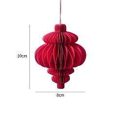 Цветок Рождественские бумажные сотовые шары, подвесные украшения, для подвесных украшений на елку, цветок, 100x80 мм