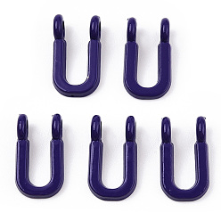 Letter U Обшивка стойки из сплава, окрашенного распылением 2-петлевые подвески, письмо амулеты, без свинца, без никеля и без кадмия, letter.u, 13.5x7.5x2 мм, отверстие : 2 мм