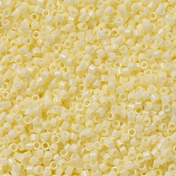 (DB1491) Opaque Pale Yellow  MIYUKI Delica Beads, Cylinder, Japanese Seed Beads, 11/0, (DB1491) Opaque Pale Yellow , 1.3x1.6mm, Hole: 0.8mm, about 10000pcs/bag, 50g/bag
