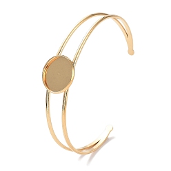 Золотой Ионное покрытие (ip) 304 изготовление браслетов из нержавеющей стали, плоско-круглые, золотые, лоток : 16 мм, внутренний диаметр: 2-1/2 дюйм (6.2 см)