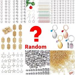 Mixed Color Luck Bag, Including Random Style 304 Stainless Steel Charms, Beads, Pendants, Mixed Color