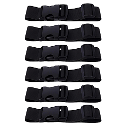 Negro Correa de nailon ajustable con hebilla de plástico., correas para empacar equipaje, negro, 436x50~60x1~12.5 mm