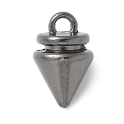Черный Цвет Металла Подвески из сплава , конусные подвески, без свинца, без никеля и без кадмия, металлический черный , 12x7.5x7.5 мм, отверстие : 1.6 мм